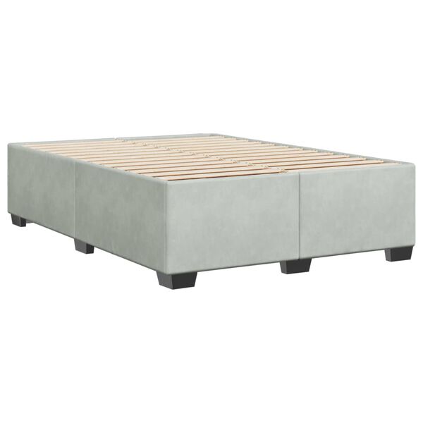 vidaXL Cadre de lit sans matelas gris clair 140x190 cm velours