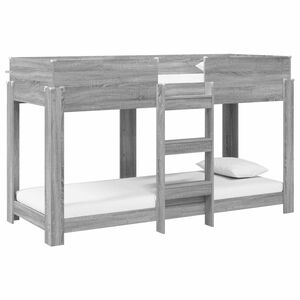 vidaXL Lit Superpos&eacute; pour Enfants avec matelas Gris Sonoma 75 x 190 cm