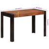 vidaXL Table &agrave; d&icirc;ner marron miel 120x60x76 cm bois de manguier massif