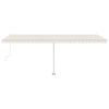 vidaXL Auvent automatique sur pied 600x350 cm Cr&egrave;me