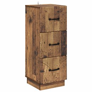 vidaXL Armoire &agrave; tiroirs Bois ancien 33 x 34,5 x 87 cm