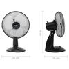 vidaXL Ventilateur de table 3 vitesses 30 cm 40 W Noir