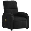 vidaXL Fauteuil inclinable de massage noir tissu microfibre