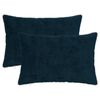 vidaXL Housse de coussin 2 pc HEERLEN Bleu marine 50 x 75 cm