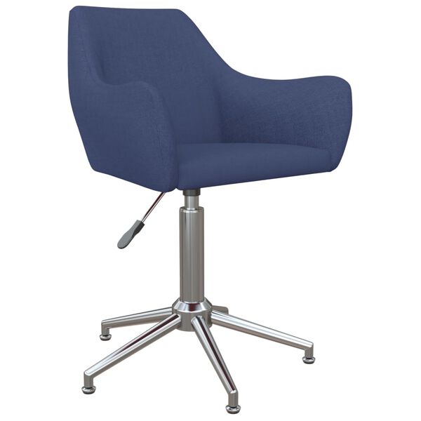 vidaXL Chaises pivotantes &agrave; manger lot de 2 bleu tissu