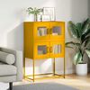 vidaXL Buffet haut jaune moutarde 68x39x107 cm acier