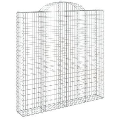 vidaXL Paniers à gabions arqués 6 pcs 200x30x200/220 cm fer galvanisé