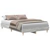 vidaXL Cadre de lit Gris Sonoma 193 x 123 x 25 cm Bois d'ing&eacute;nierie