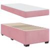 vidaXL Cadre de lit avec matelas Rose 90 x 190 cm tissu