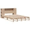 vidaXL Lit biblioth&egrave;que sans matelas 135x190 cm bois massif