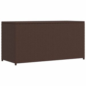 vidaXL Bo&icirc;te de rangement de jardin marron 120x50x60 cm r&eacute;sine tress&eacute;e