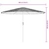 vidaXL Parasol de jardin avec m&acirc;t en acier blanc 388x388x248 cm
