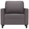 vidaXL Fauteuil Gris 60 cm Similicuir