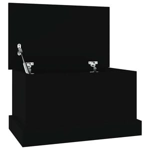 vidaXL Bo&icirc;te de rangement noir 50x30x28 cm bois d'ing&eacute;nierie