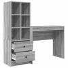 vidaXL Bureau avec tiroir 2 pcs Gris Sonoma