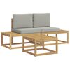 vidaXL Ensemble de canap&eacute;s d'ext&eacute;rieur 3 pc Blanc et gris clair