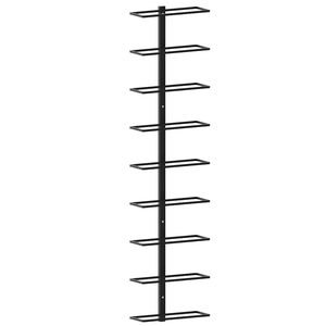 vidaXL Casier &agrave; bouteilles mural pour 9 bouteilles Noir Fer