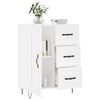 vidaXL Buffet Blanc brillant 69,5x34x90 cm Bois d'ing&eacute;nierie