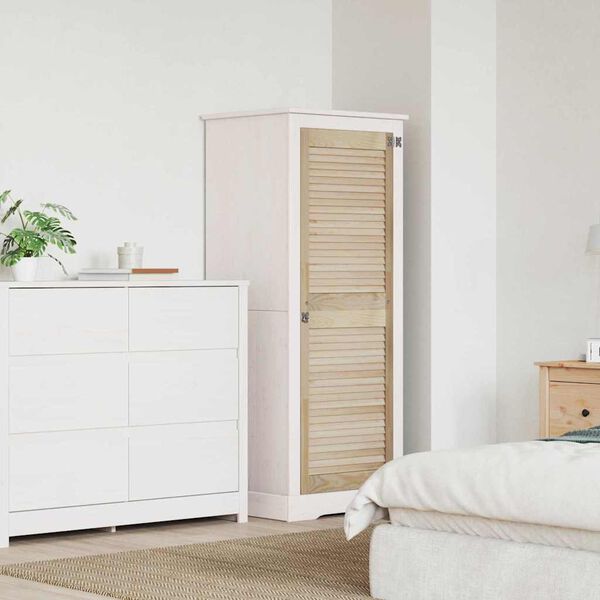 vidaXL Porte de Cabinet Naturel 140.5 x 2 x 59.5 cm Bois de pin massif