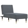 vidaXL Chaise longue gris fonc&eacute; velours
