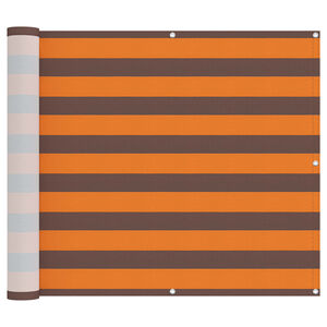 vidaXL &Eacute;cran de balcon Orange et marron 100 x 600 cm Tissu Oxford
