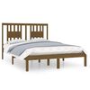 vidaXL Cadre de lit sans matelas marron miel bois massif