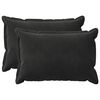 vidaXL Housse de coussin 2 pcs HOUTEN Noir 30 x 50 cm Velours