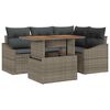vidaXL Ensemble de canap&eacute; de jardin 5 pc Gris Poly rotin