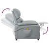 vidaXL Fauteuil de massage Gris clair Tissu