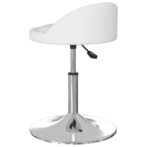 vidaXL Tabouret de massage Blanc Similicuir