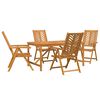 vidaXL Ensemble de salle &agrave; manger pour jardin 5 pc Marron