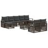 vidaXL Ensemble de canap&eacute; de jardin 10 pc Gris polyrotin