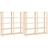 vidaXL &Eacute;tag&egrave;res de rangement &agrave; 5 niveaux 2pcs 170x38x170 cm Pin 500 kg