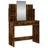 vidaXL Coiffeuse avec miroir ch&ecirc;ne fum&eacute; 96x39x142 cm