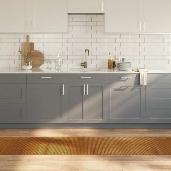 vidaXL Tapis rectangulaire marron 60x300 cm bambou