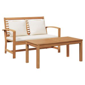 vidaXL Ensemble banc et table de jardin avec coussin 2 Pi&egrave;ce