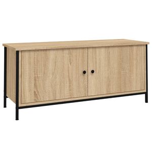 vidaXL Meuble TV avec portes ch&ecirc;ne sonoma 102x35x45 cm bois ing&eacute;nierie