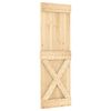 vidaXL Porte coulissante NARVIK Naturel et noir 70 x 210 cm (213,5 cm)