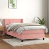 vidaXL Sommier &agrave; lattes de lit et matelas Rose 80x200 cm Velours