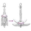 vidaXL Ancre pliable et corde argent&eacute; 0,7 kg fonte galvanis&eacute;e &agrave; chaud