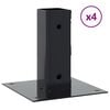 vidaXL Bases de poteau carr&eacute;es 4 pcs anthracite 46x46 mm