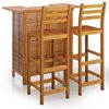 vidaXL Ensemble de bar de jardin 3 pcs Bois d'acacia solide