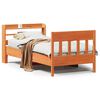 vidaXL Cadre de lit sans matelas cire marron 100x200cm bois pin massif