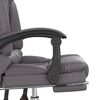 vidaXL Fauteuil de massage inclinable de bureau Gris Similicuir