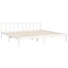 vidaXL Cadre de lit sans matelas blanc 200x200 cm bois massif de pin