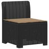 vidaXL Canap&eacute; de jardin 1 place avec coussin look rotin PP Anthracite