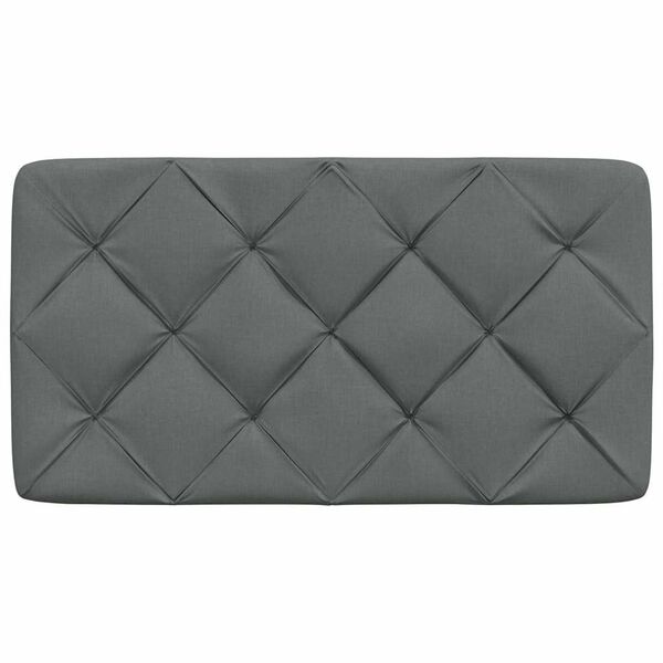 vidaXL Coussin de t&ecirc;te de lit gris fonc&eacute; 90 cm tissu