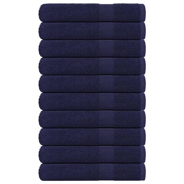 vidaXL Serviettes FROGN 10 pcs bleu marine 100x200 cm 360 g/m²