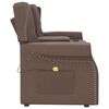 vidaXL Fauteuil inclinable porte-gobelets 2 places marron similicuir