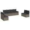 vidaXL Salon de jardin 8 pcs avec coussins gris r&eacute;sine tress&eacute;e